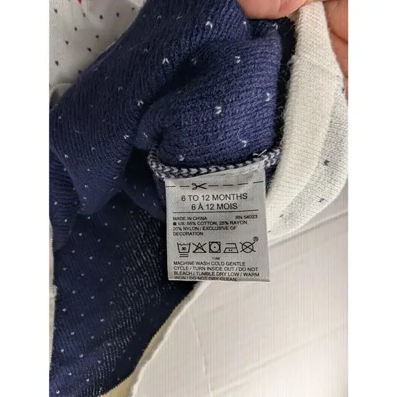 Janie and Jack Fair Isle Holiday Reindeer Sweater Dress - Picture 9 of 9